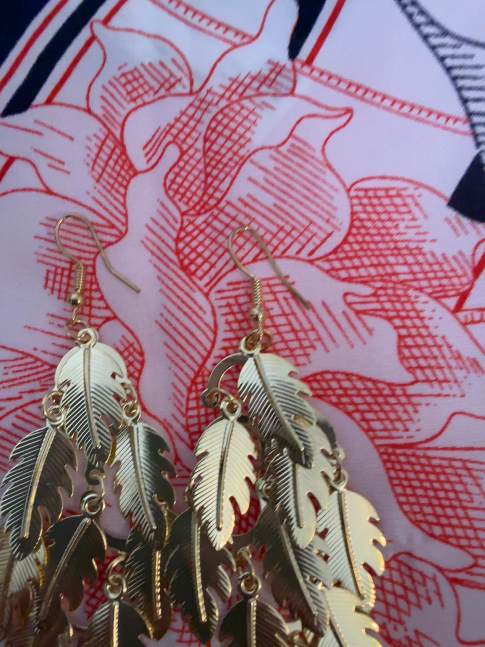 Lange gouden veeroorbellen Fashion Jewelry – photo 5